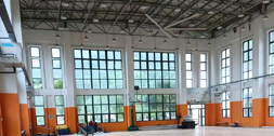 室內(nèi)體育館籃球館降溫安裝蒸發(fā)冷省電空調(diào)-臥式軸流機(jī)組