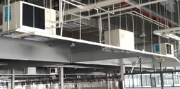 大型工業(yè)廠房車間整體降溫，應(yīng)用工業(yè)省電空調(diào)-臥式軸流機(jī)組